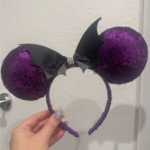 Disney Purple Sequin Bat Ear Headband
